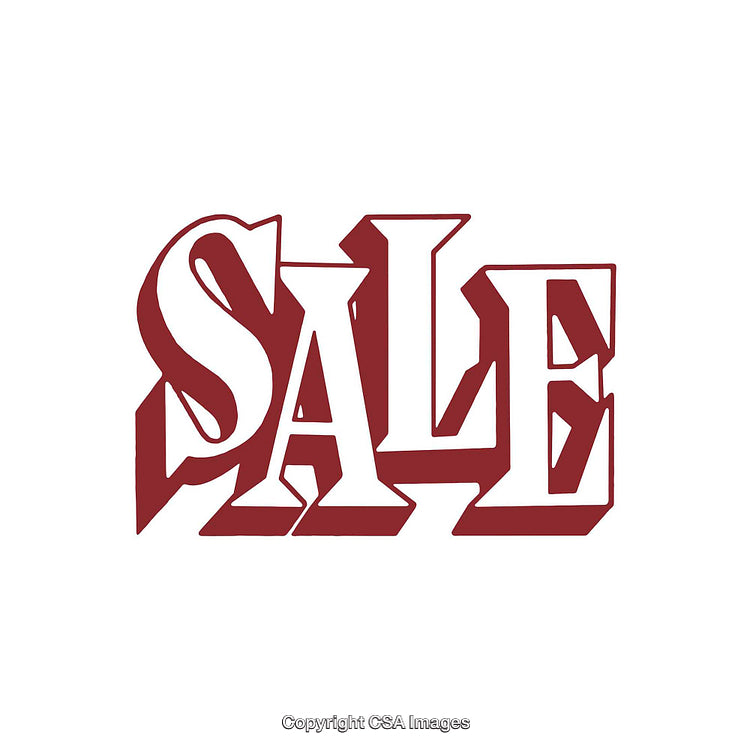 Bold Red and White Sale Text Design for Retail Promotions
