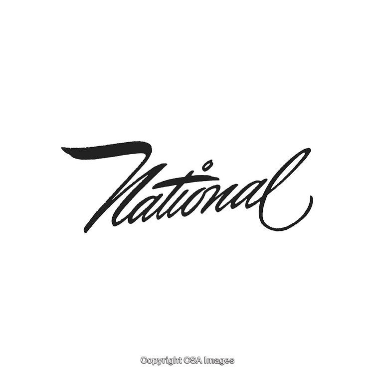 Stylish Calligraphic Design of the Word 'National' in Cursive Font