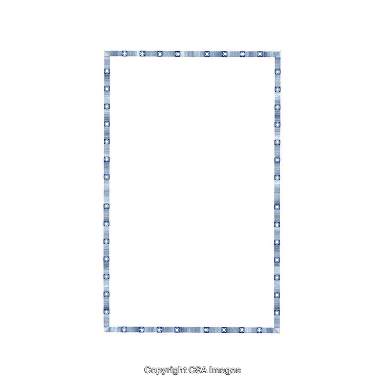 Minimalistic Blue and White Border Pattern for Classic Design Uses