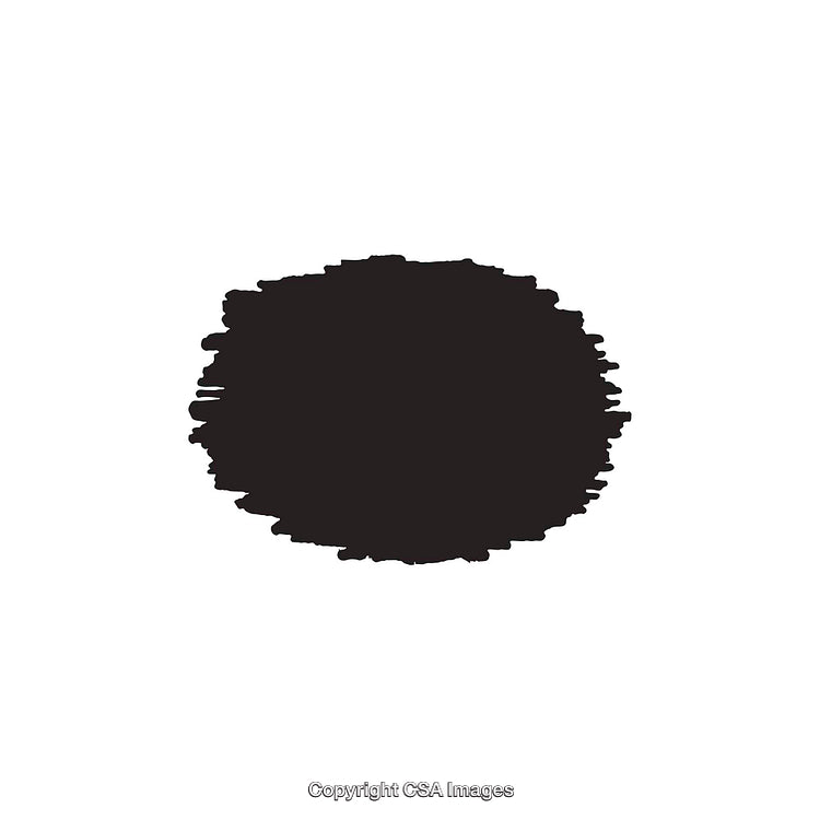 Abstract Black Ink Shape on White Background Illustrating Simplicity and Style