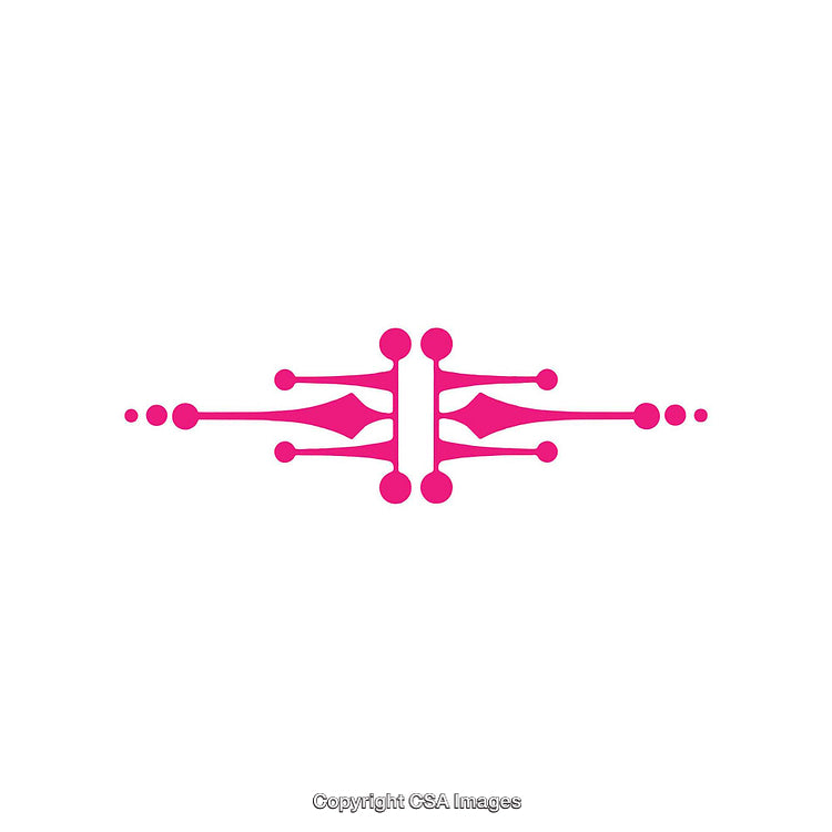 Abstract Pink Ornament Design with Symmetrical Stylized Patterns