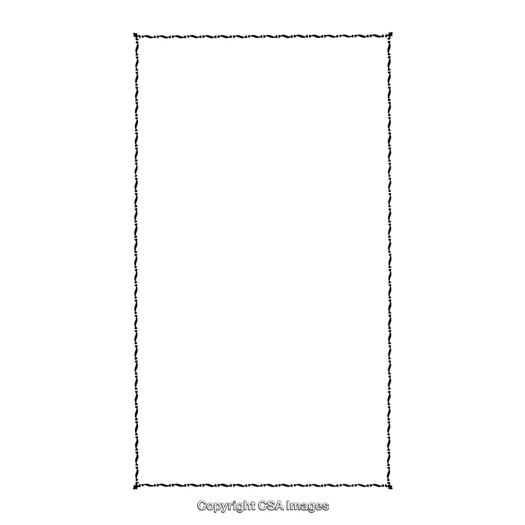 Black and White Minimalist Decorative Border with Twisted Pattern