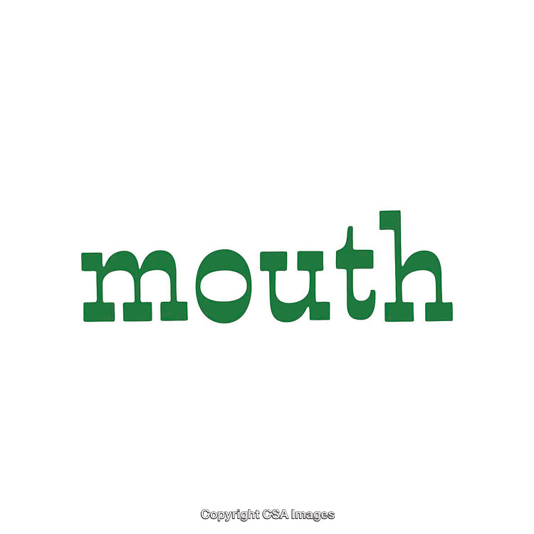 Green Text Featuring the Word 'Mouth' in Bold Font
