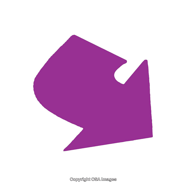 Purple Abstract Arrow Shape on White Background