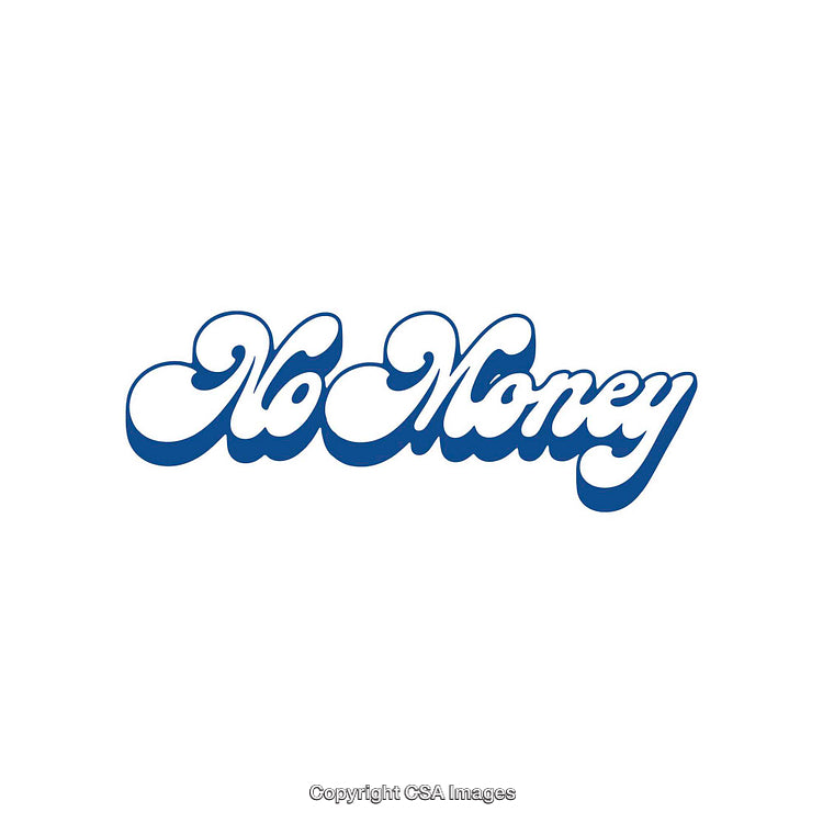 Bold Typography Concept Featuring 'No Money' in Elegant Script Design