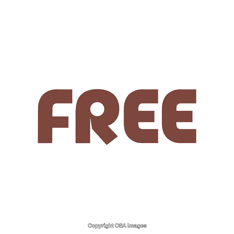 Bold Typography Artistic Display of the Word 'Free' in Brown Letters