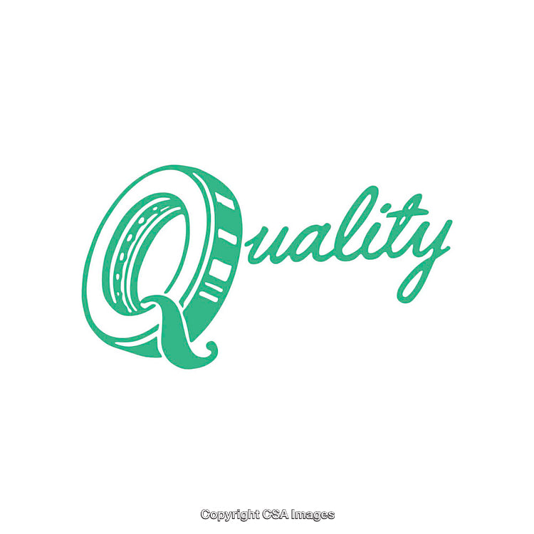 Green Word Art Representing Quality with Creative Lettering