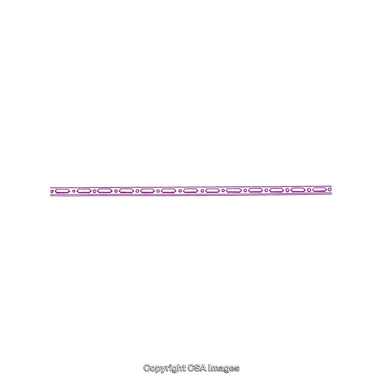 Thin Purple Decorative Design Element on a White Isolated Background