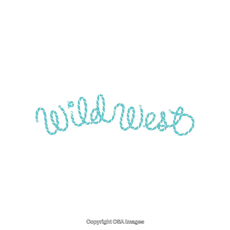 Creative Wild West Text Design with Rope Style Decor
