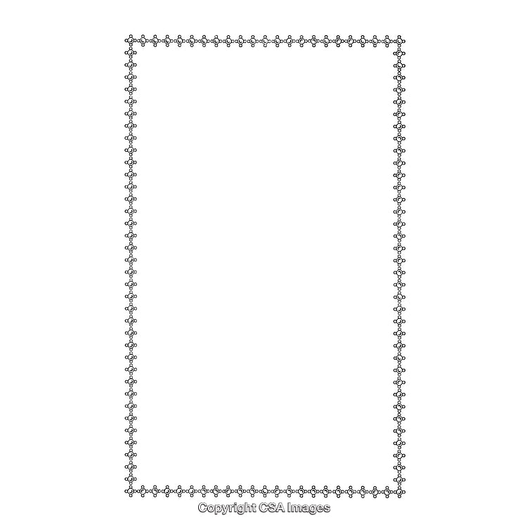 Elegant Black and White Decorative Border Design for Invitations or Projects