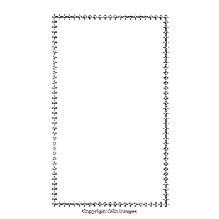 Elegant Black and White Decorative Border Design for Invitations or Projects