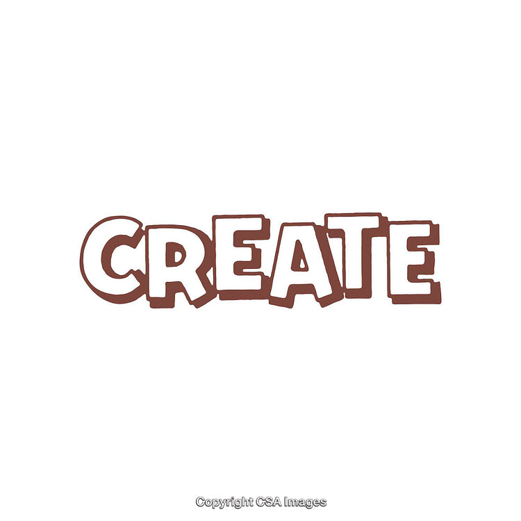 Creative Sketch Style Illustration Depicting the Word Create in Bold Text