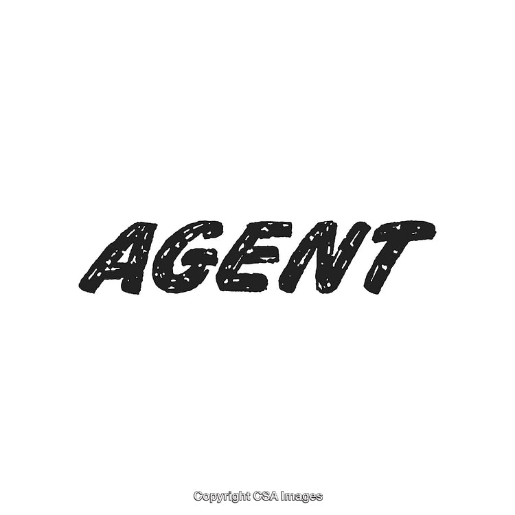 Bold Typography Featuring the Word 'Agent' in a Distressed Style