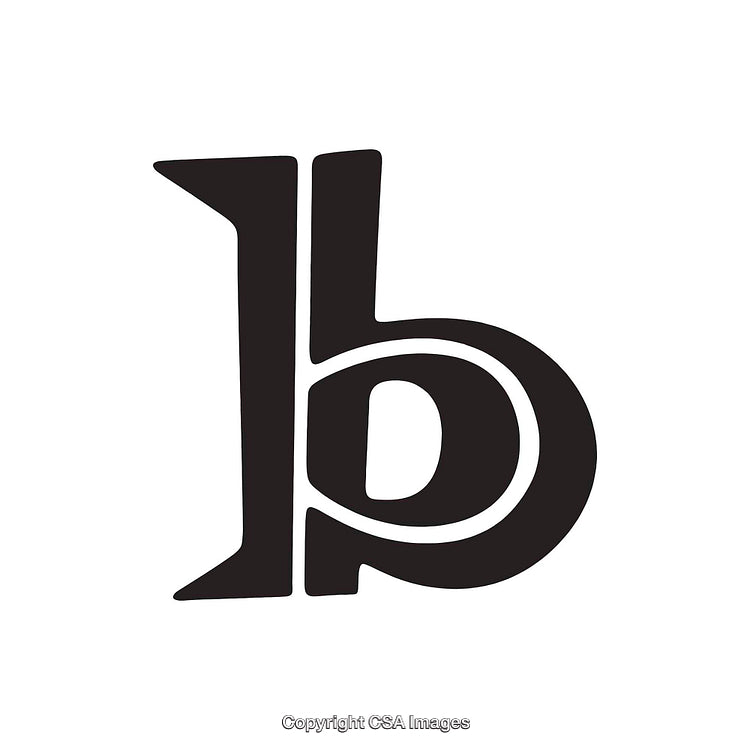 Artistic Representation of the Letter 'B' with Bold Curved Design