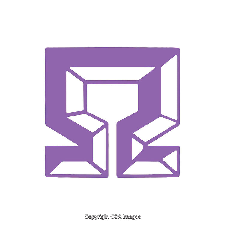 Greek Letter Omega Design in Stylized Purple Artwork