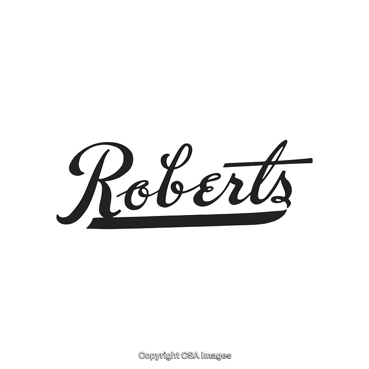 Stylized Script Logo Design With 'Roberts' in Elegant Black Typography