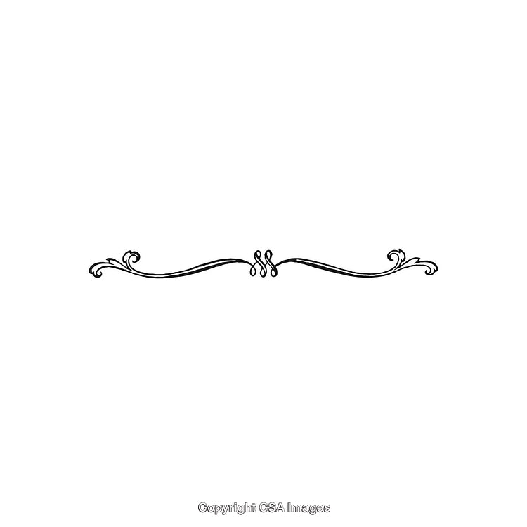 Elegant Black and White Decorative Design Ornament with Flourishes