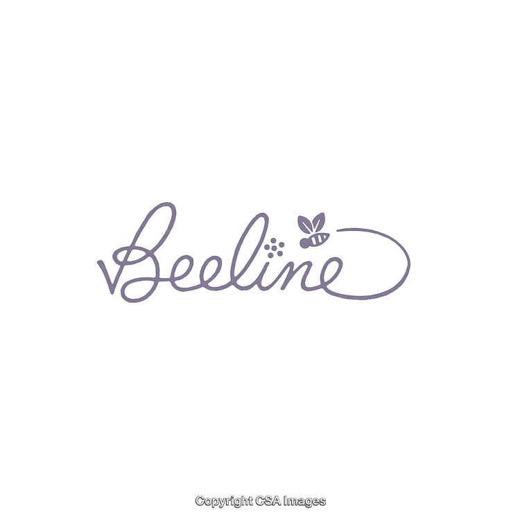 Elegant Handwritten Beeline Logo with Bee Motif in Minimalistic Style