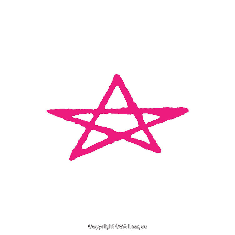 Pink Five-Pointed Star Icon on a White Background