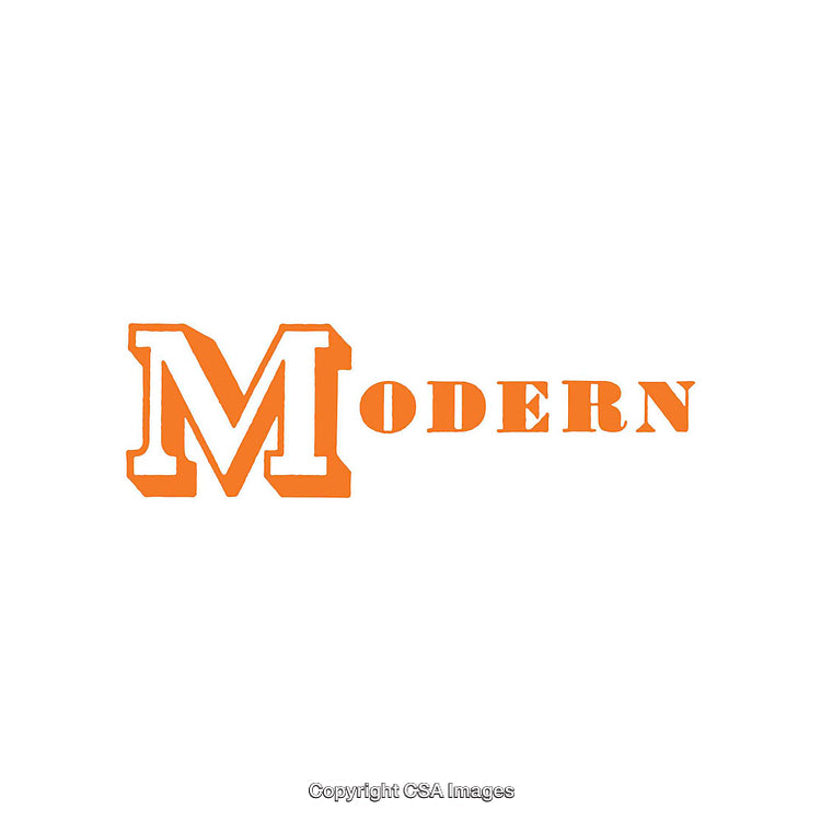 Orange Modernist Minimalist Typography Design With Bold Lettering on White Background