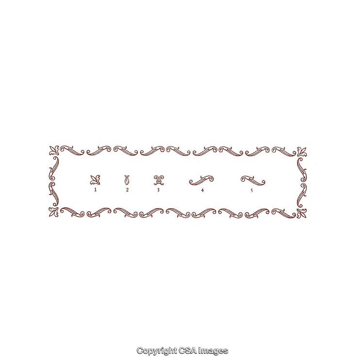 Elegant Ornamental Border Design with Decorative Flourish Elements