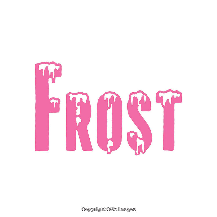 Frost Themed Pink Typography With Dripping Snow Effect