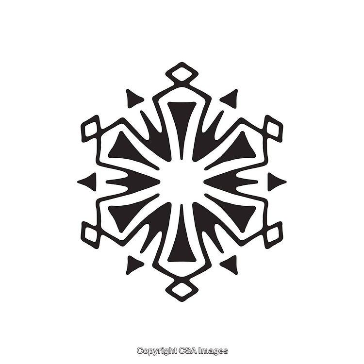 Abstract Black and White Geometric Symbol Illustration