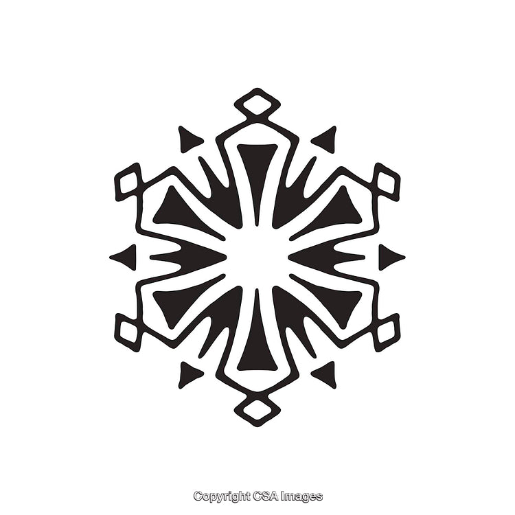 Abstract Black and White Geometric Symbol Illustration