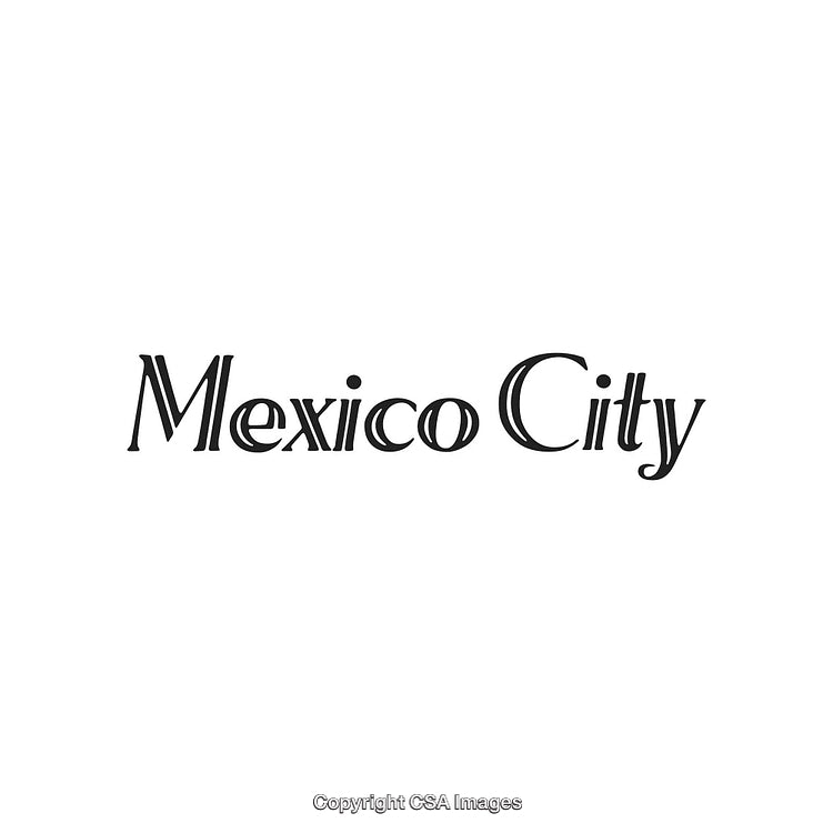 Stylish Typography Featuring Mexico City Name in Artistic Design