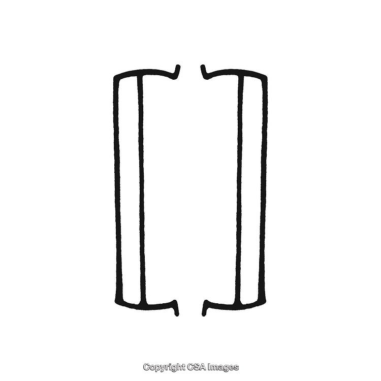 Symmetrical Decorative Black and White Design With Minimalist Aesthetic
