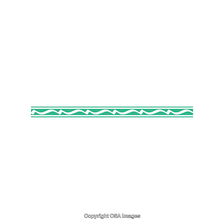 Minimalist Green Zigzag Design Element on White Background with Decorative Appearance