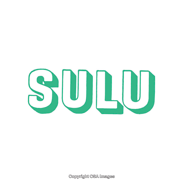 Bold Stylized Green Text Spelling 'SULU' on White Background