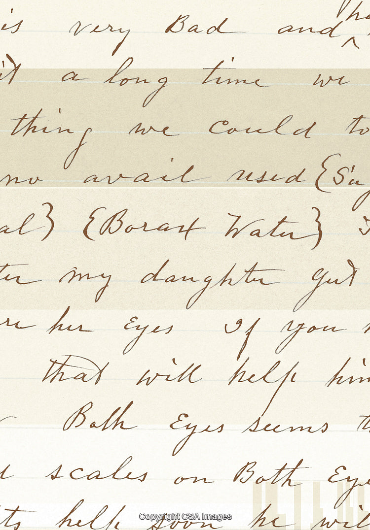 Vintage Handwritten Letter with Cursive on Aged Handmade Paper Surface