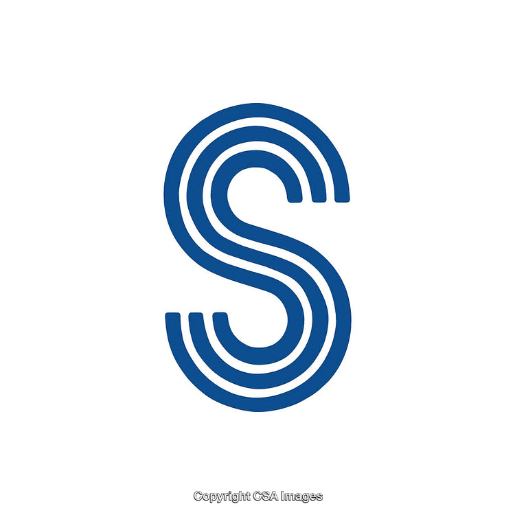 Blue Stylized Letter S Design on a Clean White Background
