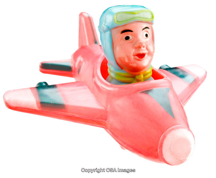 Colorful Plastic Toy Airplane With Pilot Figure
