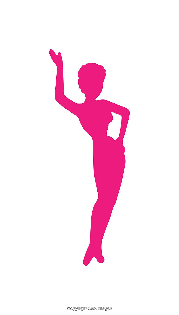 Silhouette of a Woman Posing in Stylish Attire