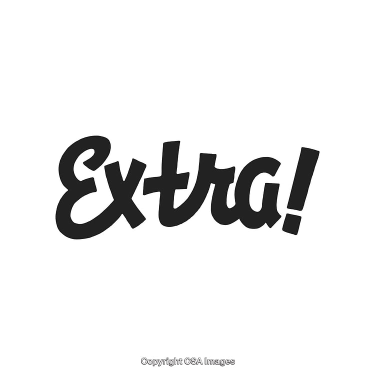 Bold Typography of the Word Extra in a Stylish Handwritten Font