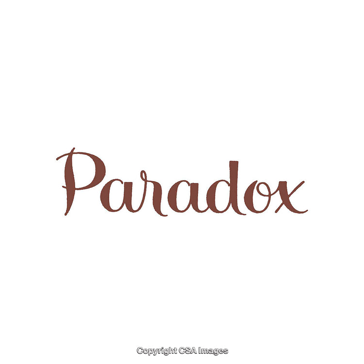 Stylish Handwritten Calligraphy Featuring the Word Paradox in Elegant Brown Script