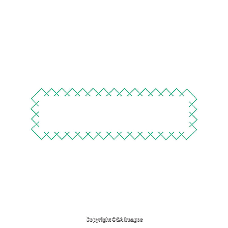 Simple Green Geometric Design on White Background