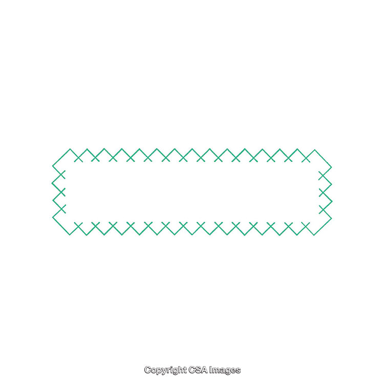 Simple Green Geometric Design on White Background