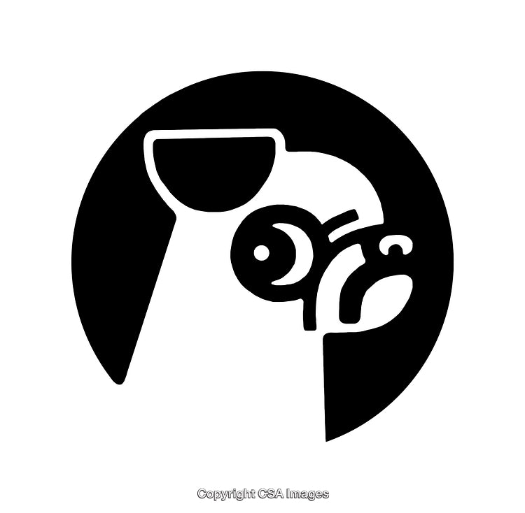 Minimalistic Black and White Line Art Illustration of an Abstract Animal