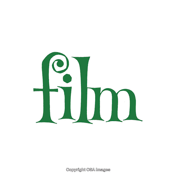 Elegant Green Calligraphic Text Design Depicting the Word Film