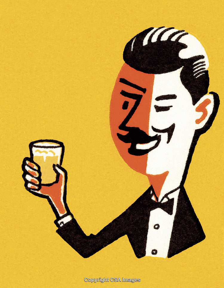 Happy Man Drinking