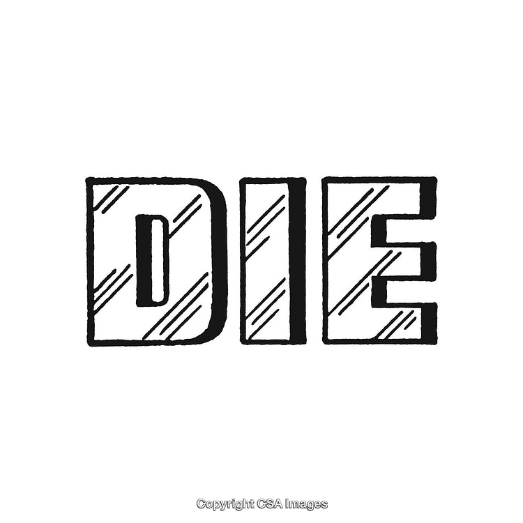 Bold Typography Featuring Text with Lined Design on White Background