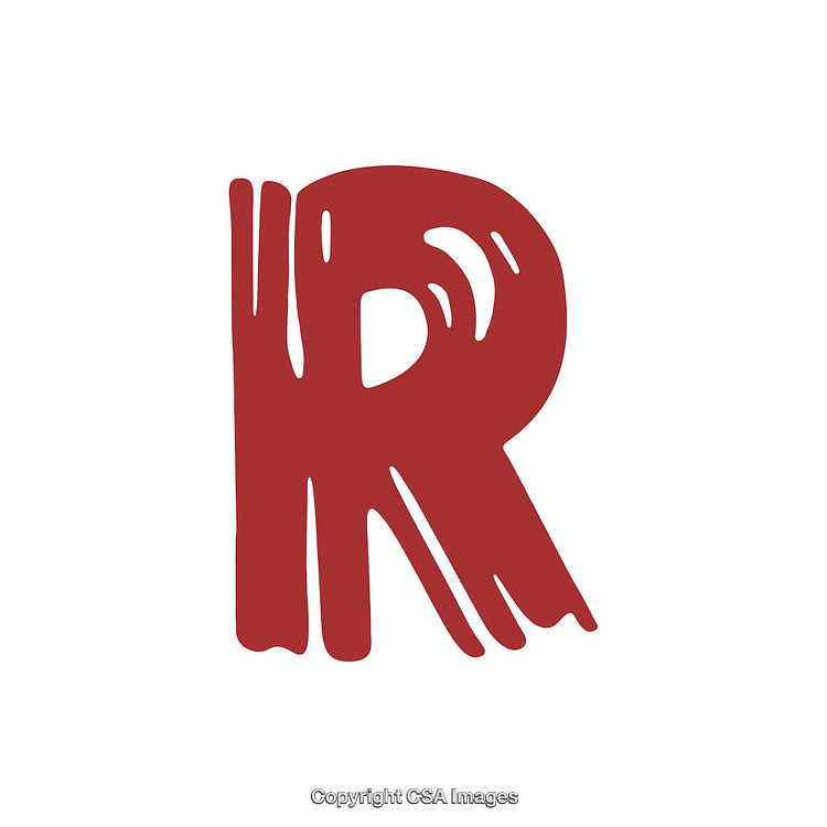 Bold Stylized Red Letter R Design Illustration