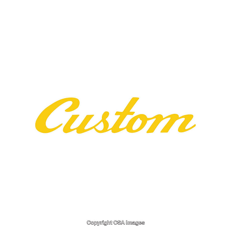 Yellow Custom Lettering with Elegant Script on White Background