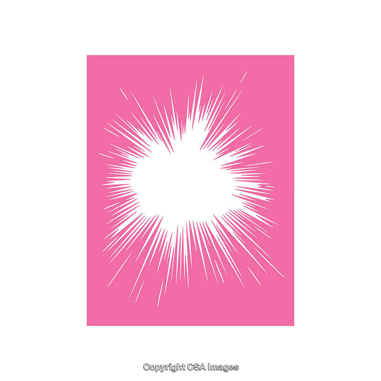 Abstract Pink Graphic With Starburst Design and Negative Space Center