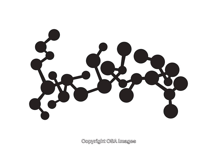 Abstract Geometric Line Art Depicting Molecular Connections