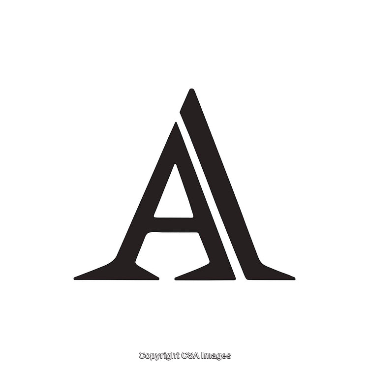 Bold Letter A Typography Logo Design on White Background