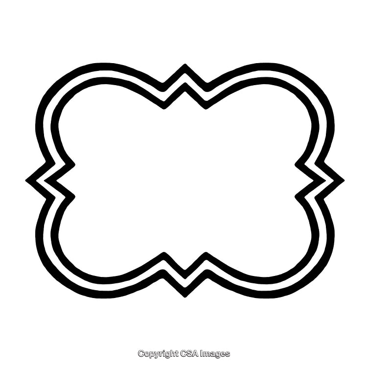 Elegant Black and White Border with Symmetrical Design